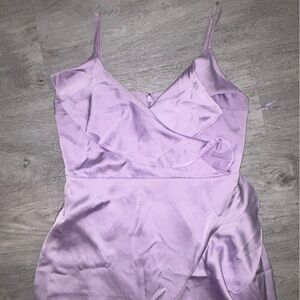 Express Lilac Satin Dress
